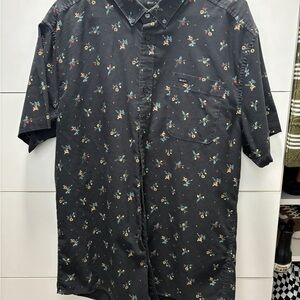 RVCA Mens Button Down Shirt Size XL Slim Fit